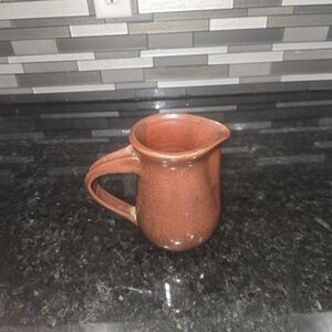 Rust Red Ceramic Creamer Pitcher